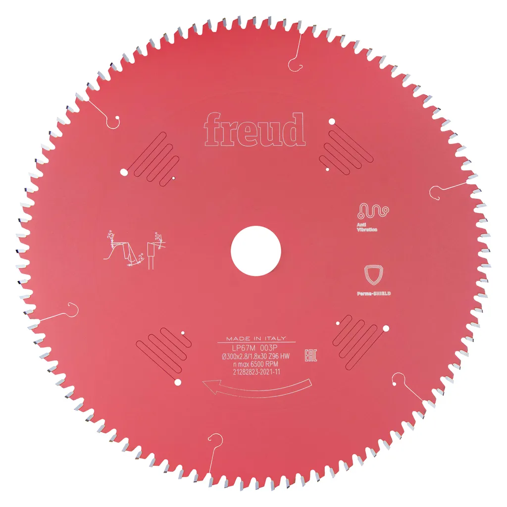 Disco de sierra circular Freud para melamina LP67M 003P (diámetro 300 mm e 96 dientes)