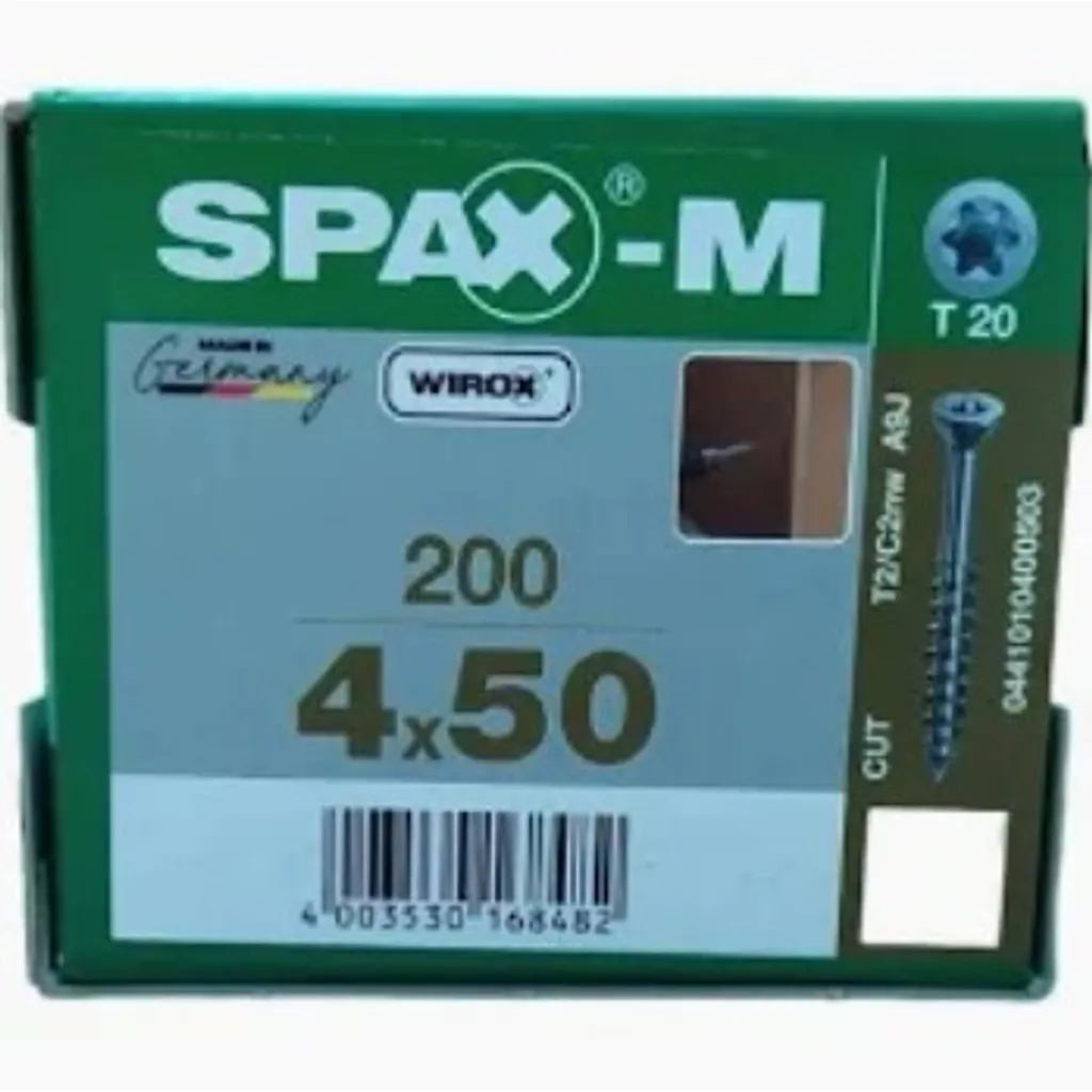 Tornillo Spax M para MDF 4,0 x 50 mm T20 200 pzas