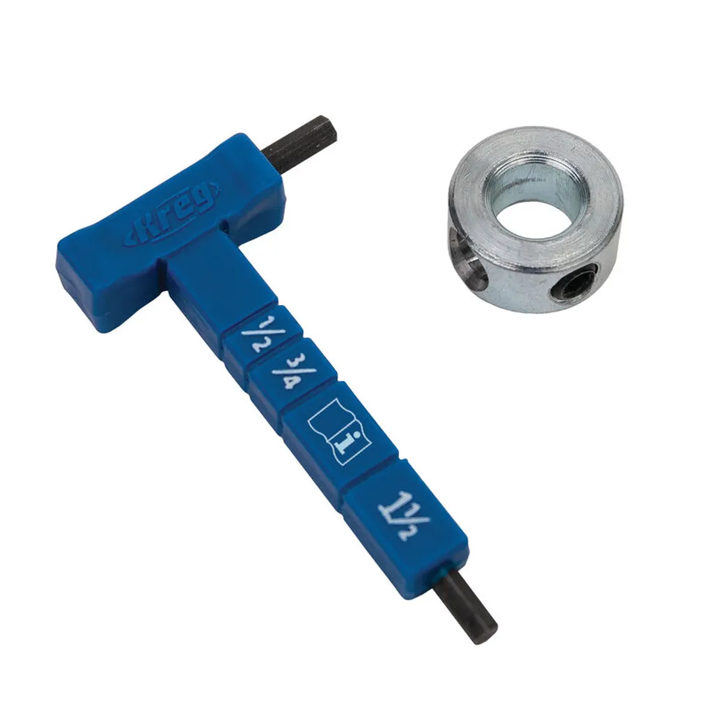 KREG® Medidor de profundidad / collarin de profundidad / llave hexagonal de ajuste fácil