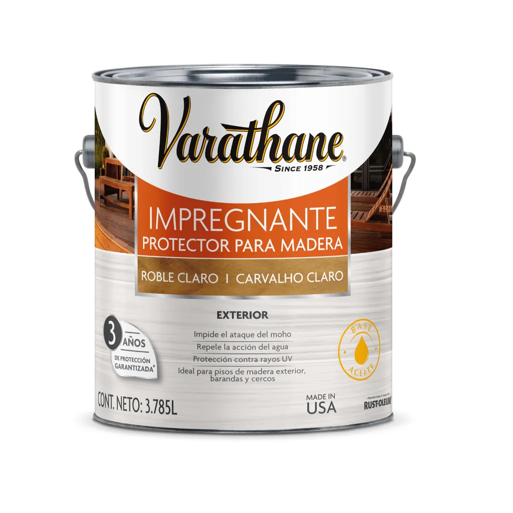 Varathane impregnante protector base aceite cedro brillante de galon